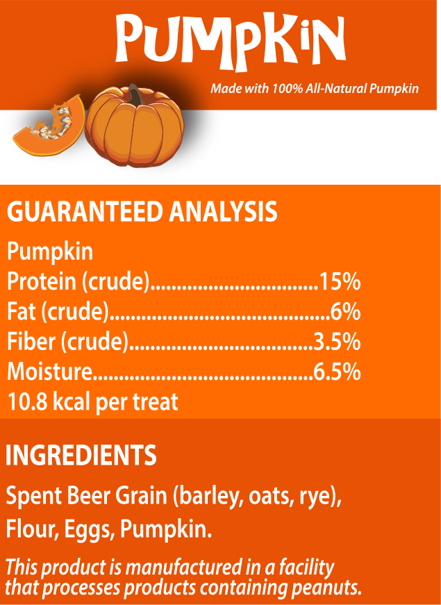 Brewscuits dog treats made with whole grains, including oats, barley, and rye, offering a nutritious snack option for dogs.